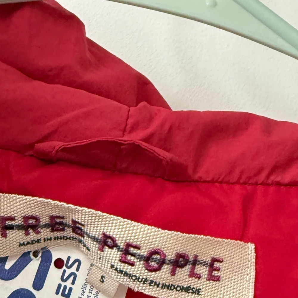 Free People Red Puffer Jacket - Picture 6 of 7